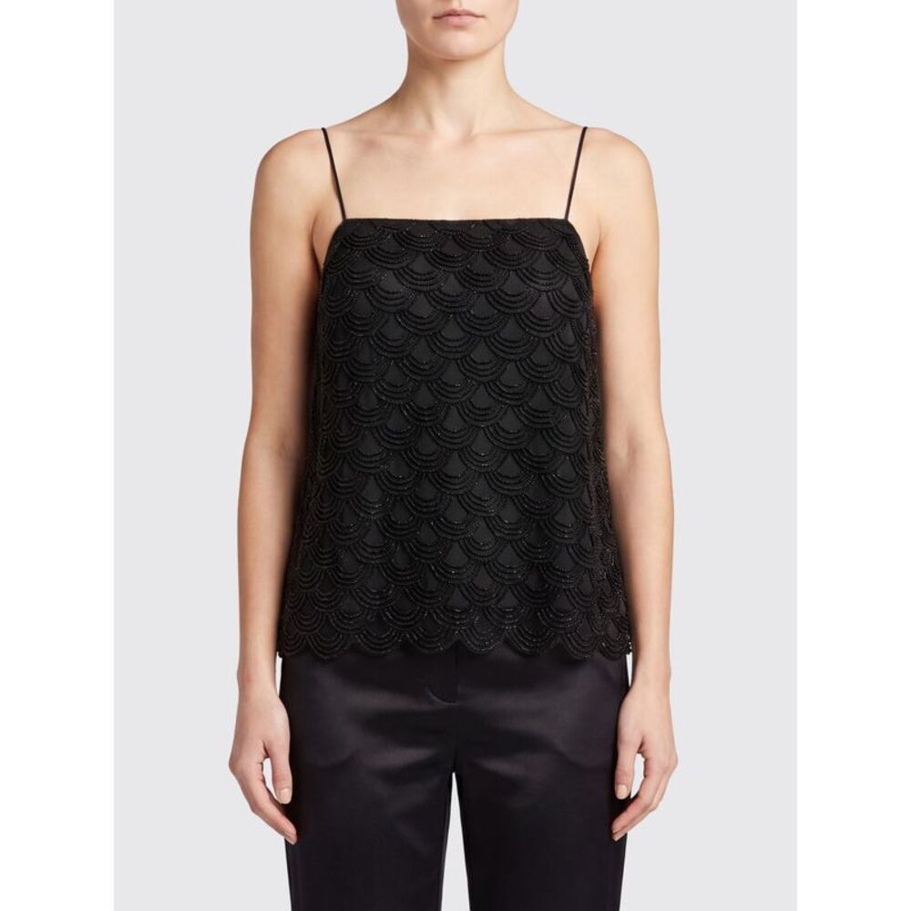 Rotate Rhinestone Embellished Evening Top In Polyester With Thin Straps